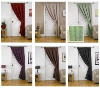 Eco Friendly Door Curtains Insulating Thermal Lining Block Out Panels 