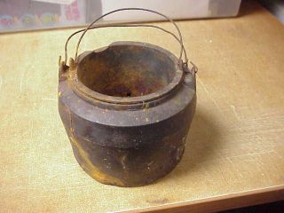 Vintage Cast Iron Glue Pot 0 For Display