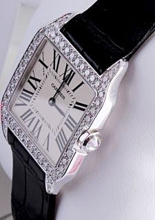 CARTIER Santos Dumont Solid Gold & Diamond Ladies Watch WH100251 RRP 