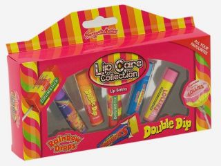   Candy Lip Balm Double Dip Refreshers Drumstick Lollies Rainbow Drops
