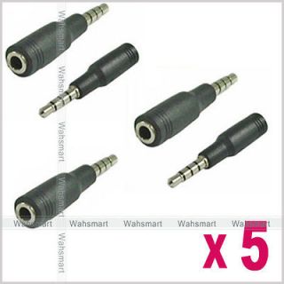 lot of 5pcs 3.5MM EAR HEADSET JACK ADAPTER FOR APPLE iPHONE 2G 3G 3Gs 