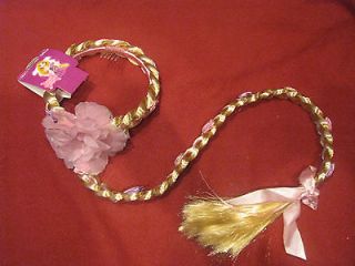 Disney Tangled Rapunzel Costume Hair Piece Crown Golden Braid Wig New
