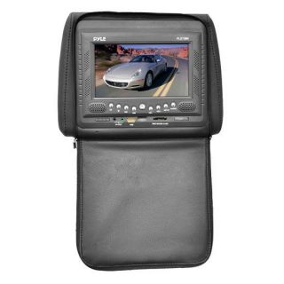   Black Car Headrest W/Built In 7 TFT LCD Monitor & DVD CD Player