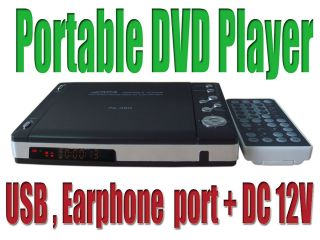 Portable DVD Player,CD/VCD/​+USB+earpho​ne port+DC12V