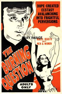 VINTAGE THE BURNING QUESTION (ADULTS ONLY) POSTER 420 X 297mm A3 