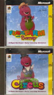 Barney Fun on the Farm and barney goes to the circus   both (PC 