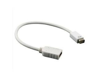 2FT Mini DVI Male to HDMI Female Adapter Cable for Mac / 2 Feet (White 
