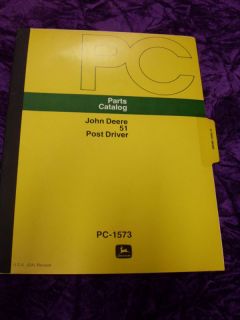 John Deere 51 Post Driver Parts Manual