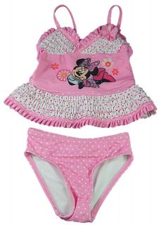 MINNIE MOUSE Swim/Bathing Suit Pink Deluxe  2T 3T 4T 5T 
