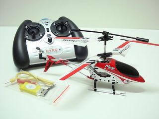 Red 3DTech 3CH RC Helicopter Gyro Indoor Mini Radio Control Helicopter 
