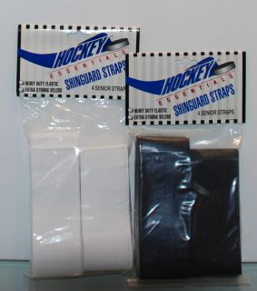 NEW   HOCKEY SHINGUARD STRAPS   ADULT or YOUTH   HEAVY DUTY ELASTIC 