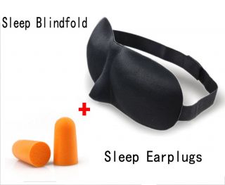 Sleep Earplugs + Sleeping Blindfold Eye Mask Travel Sleep aid Cover 
