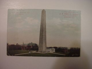   monument Boston MA for sale by Swan NY Mcphail Piano co Postcard