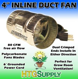 inch INLINE DUCT BOOSTER FAN exhaust blower cooling