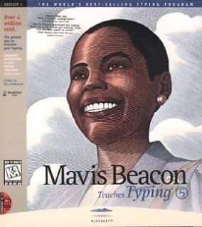 Mavis Beacon Teaches Typing 5 w/ Manual PC CD learn to type computer 