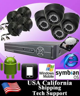   Home Video Surveillance CCTV DVR Security System + 4 color Camera
