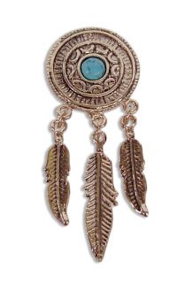 Hair Twisters Hook Gold Turquoise Dream Catcher   NEW