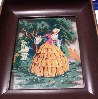 Reverse Painted Shadowbox Southern Belle Gone With The Wind L@@K