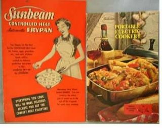   COOKBOOKS 1953 CONTROLLED HEAT AUTOMATIC FRY PAN & PORTABLE ELECTRIC