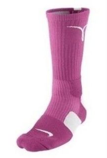 Nike Elite Crew Basketball Socks Large 8 12 Breast Cancer Kay yow 