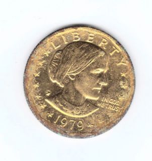 1979 Susan B Anthony first day issue 24K gold plated dollar coin
