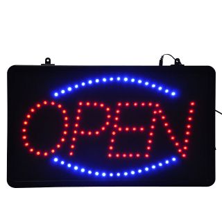 22x13 Open Led Lighted Sign Window Animated Flashing Motion Neon 