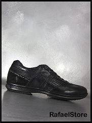  Mens Shoes Sneakers L3090120 Ecuador Nero Leather Black Made Italy