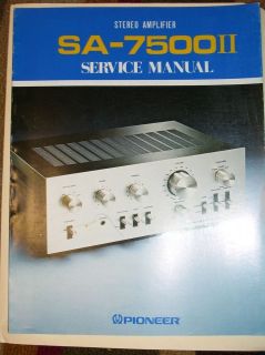 Pioneer Service Manual~SA 7500II Stereo Amplifier Amp