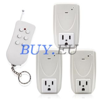   US Plug Wireless Remote Control AC Power Outlet Switch 110/120V