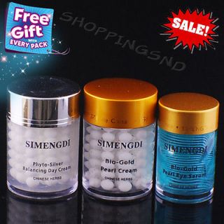 New 3 BOX Simengdi Phyto Silver + Bio Gold + Eye Serum Pearl Cream 