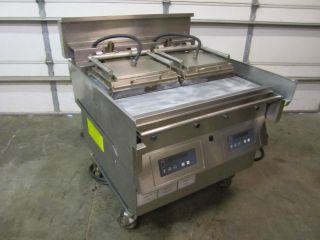 Garland Large Commercial Flat Clamshell Grill w/ Two Presses