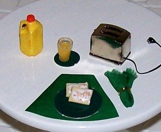Dollhouse Miniature Orange Juice, Toaster Pastries and a Toaster
