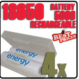   7V 5000mAh Li ion Energy White Rechargeable Battery + Case Holder