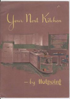 1944 Hotpoint electric KITCHEN APPLIANCES booklet VERY retro cool 