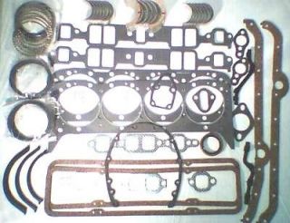 Chevy engine rebuild kit  Rings, rod & mains, gaskets 305, 327, 350 