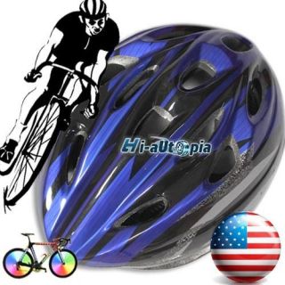   Cool Bike Helmet Black with Blue PVC EPS Bicycle Cycling Riding sport