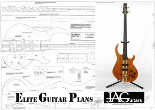Construction plans for ARIA SB style bass guitar