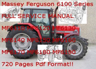 Massey Ferguson MF6180 service manual TRACTOR REPAIR 6180 MF6110 
