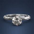 Mine Cut Diamond Ring 1.3 Carat E I1 18k White Solitaire Princes 