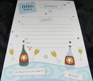   Birthday Party Invitation Sheets With Envelopes Two Designs Available