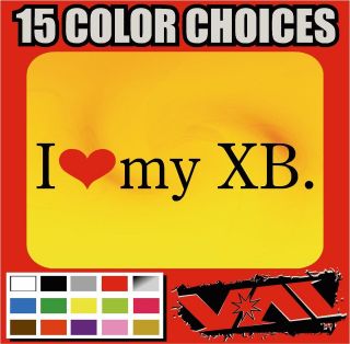Love heart my XB vinyl sticker decal bumper Toyota Scion BB JDM 