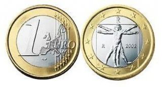DA Vinci Masterpiece on 2002 Italian Euro Coin UNC