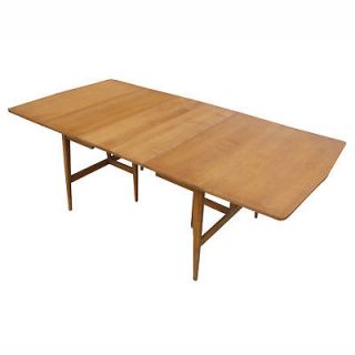 7ft Heywood Wakefield Drop Leaf Extension Dining Table