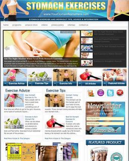 Established STOMACH EXERCISES Website For Sale .(Websites by 