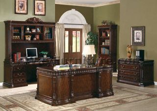 Rich Walnut Executive Desk Online Home Office Wood Furniture 