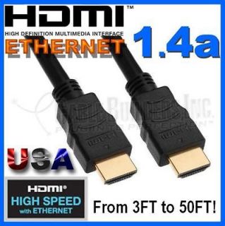 HDMI CABLE 1.4a ETHERNET PS3 BLURAY XBOX HDTV 3 6 8 10 12 15 20 25 30 