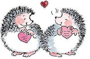 Penny Black Rubber Stamp A BRUSH WITH LOVE Hedgy Heart Hedgies 2293j