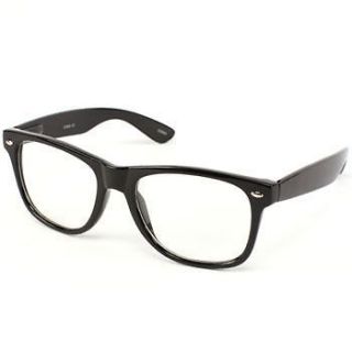   Geek Retro Clark Kent Clear Lens Buddy Eye Glasses Black Pivot Frame