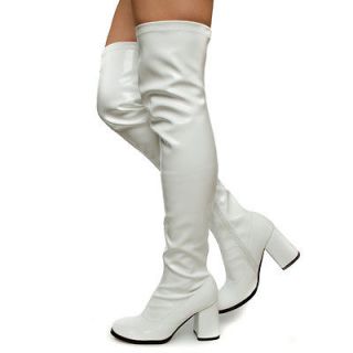 thigh high boots white in Boots