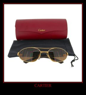 Authentic Vintage Cartier Paris Sunglasses with case Cateye lense